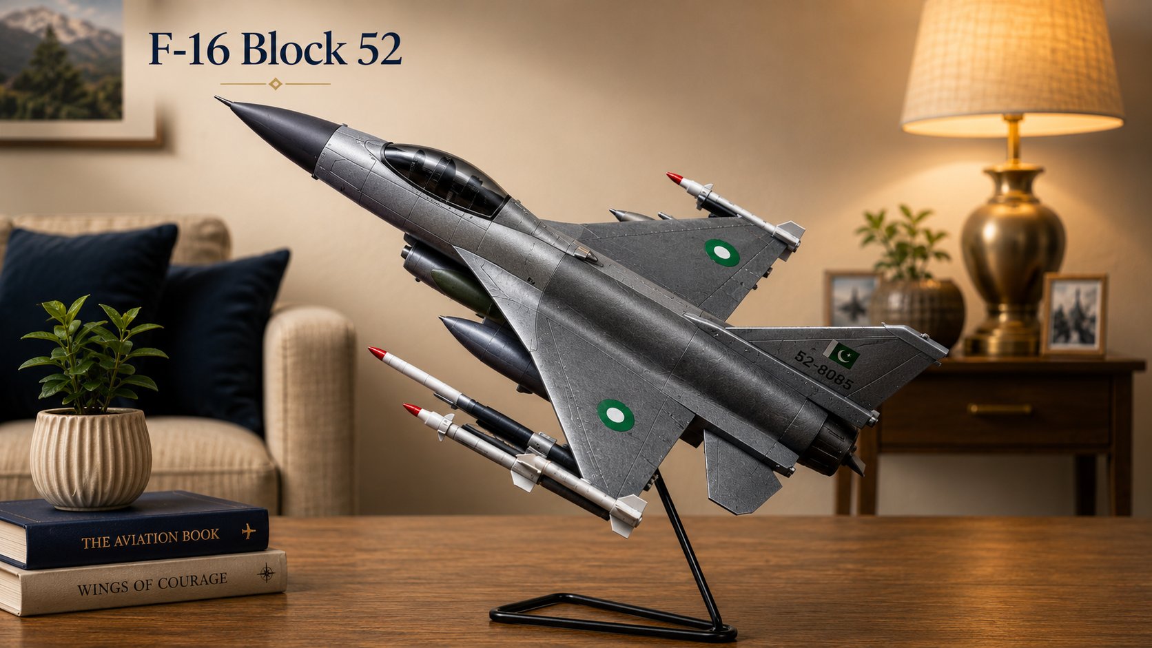 F-16 Block 52 Metal Aircraft Model – 9 Inch