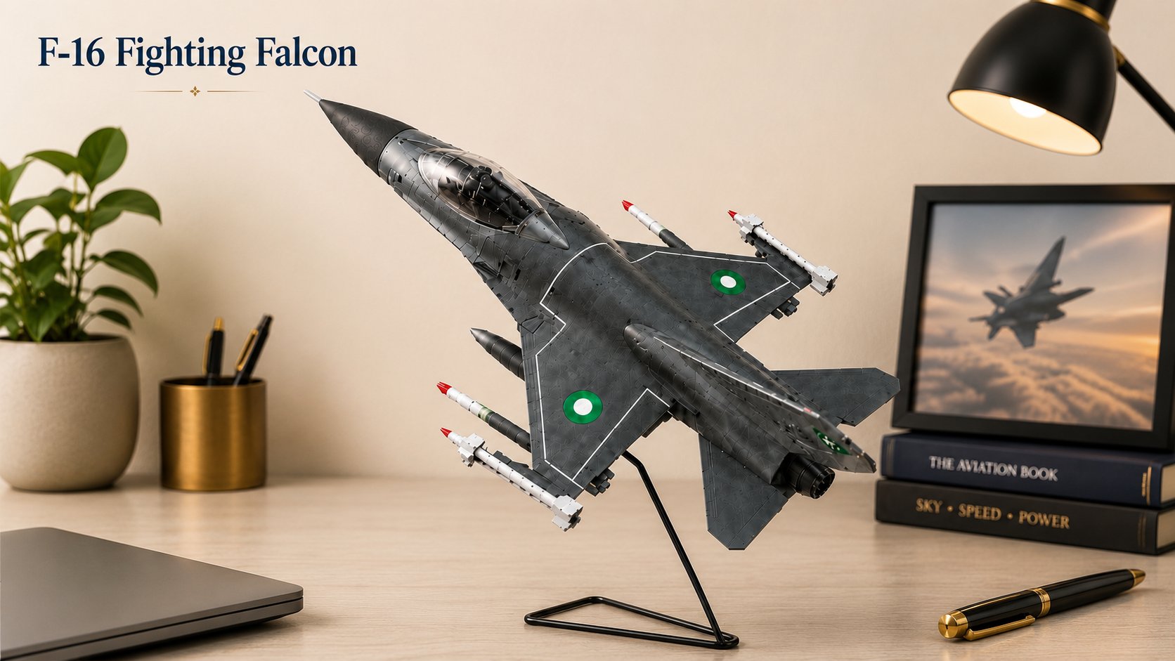 F-16 Metal Aircraft Model – 9 Inch