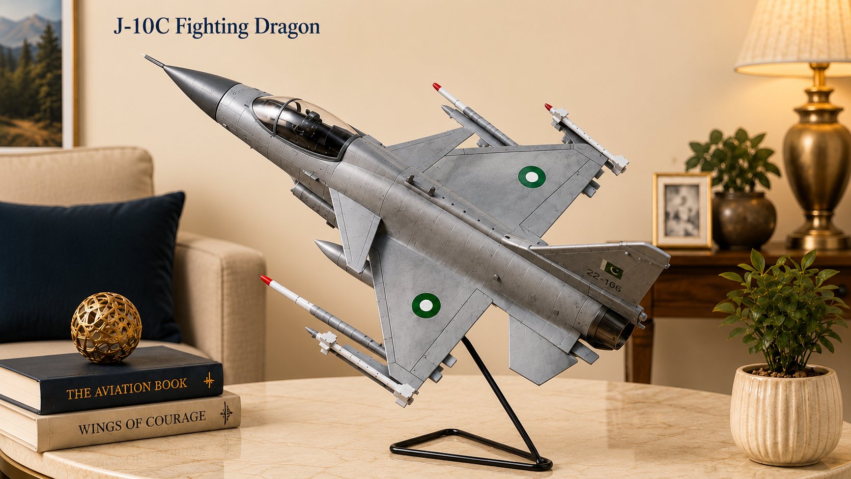 J-10C Metal Aircraft Model – 9 Inch