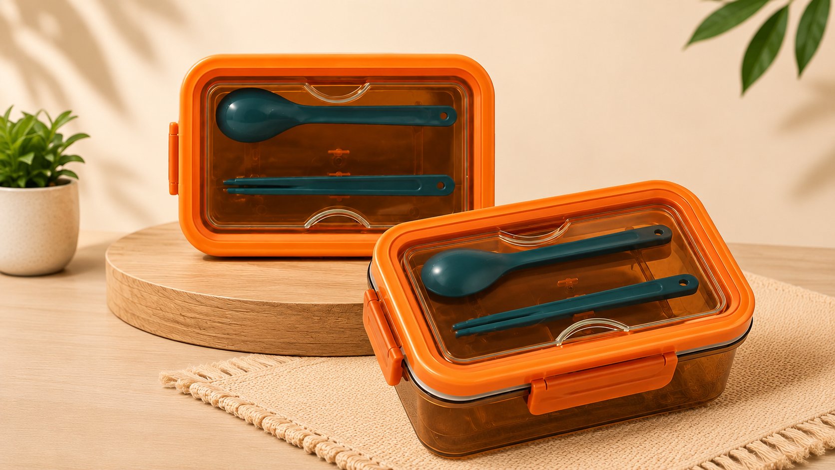 Orange Bento Lunch Box